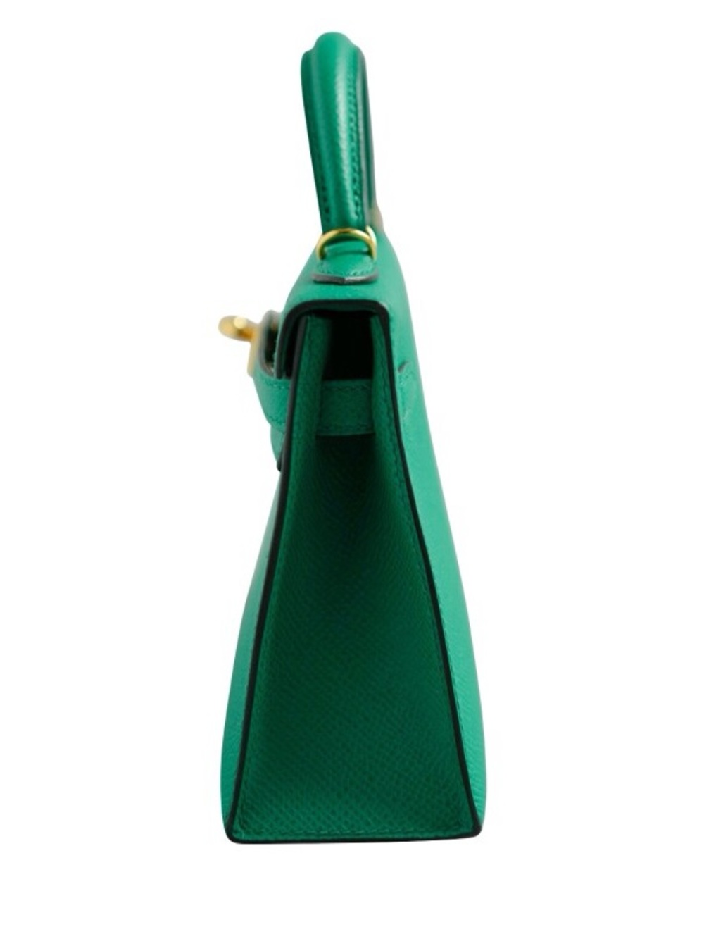 Mini Kelly in Emerald Green with Gold Hardware - Picture 5 of 8